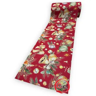 Tappeto Natale Rosso e Oro