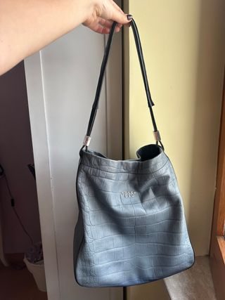 Borsa Tosca Blu Pelle Blu/Grigio