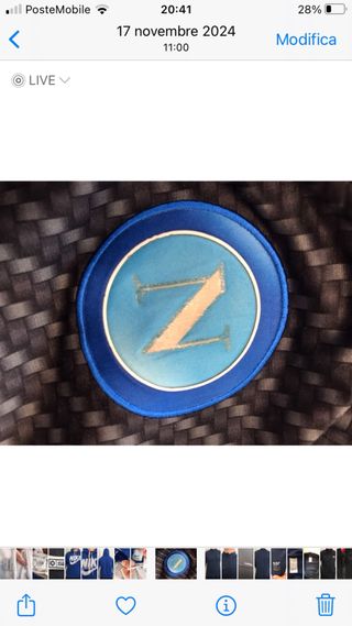 Giacca tuta sportiva Kappa SSC Napoli Tg. xl