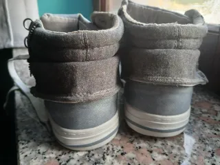 Scarpe ginnastica effetto jeans blu