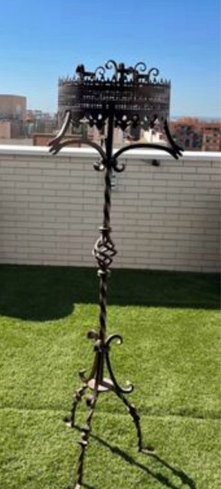 Candelabro Forja Roche Bobois marrón forja