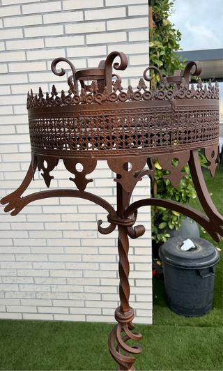 Candelabro Forja Roche Bobois marrón forja