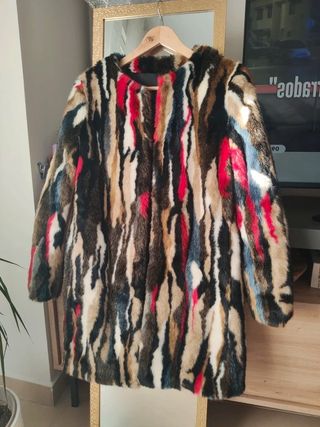 Abrigo pelo colores multicolor ZARA otoño invierno