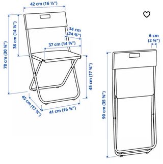 Sillas Plegables Ikea GUNDE (2 unid)