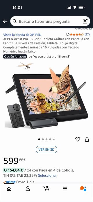 XP Pen Pro 16 Gen 2 Tableta Gráfica