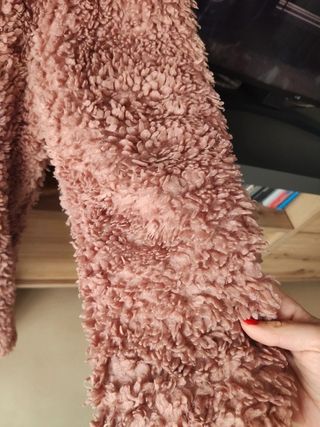 Abrigo teddy ZARA pelo rizo borrego otoño invierno