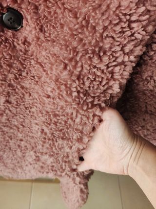 Abrigo teddy ZARA pelo rizo borrego otoño invierno