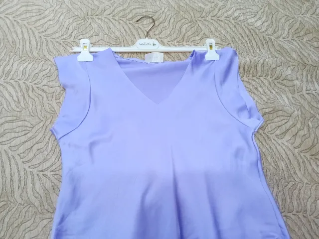 Abito lungo raso lilla