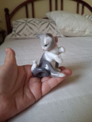 Figura Lladró Gato con Ratón