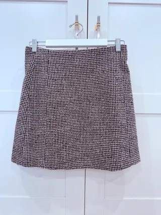 Minifalda Tweed pata de gallo MANGO otoño invierno