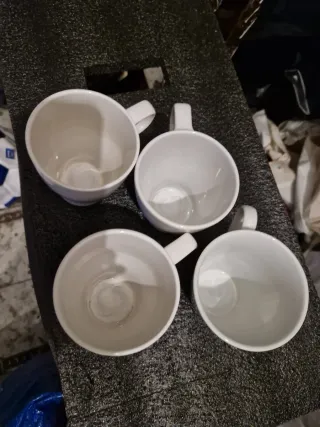 Set 4 Tazze Mug Ikea Porcellana Bianca
