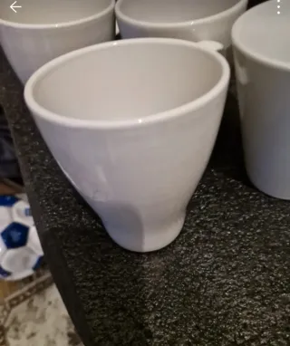 Set 4 Tazze Mug Ikea Porcellana Bianca