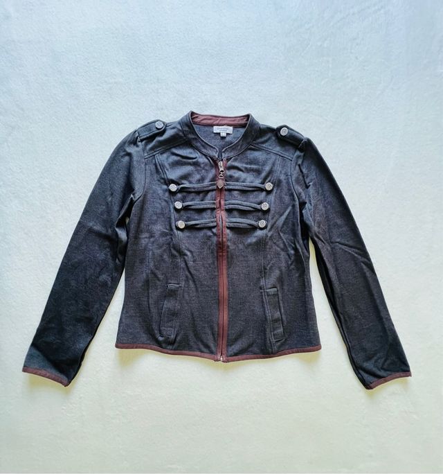 Chaqueta Cortefiel militar gris