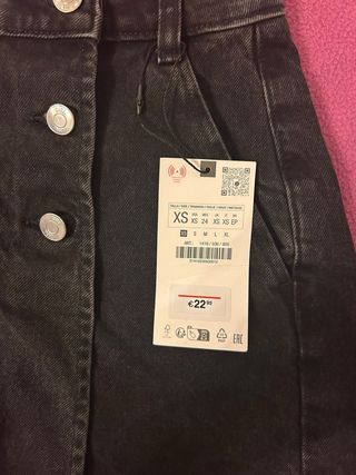 Falda Pantalón Zara Negra Talla XS