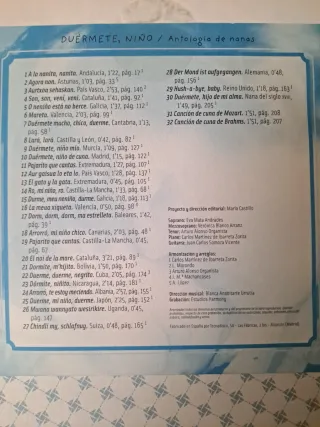 Duermete, Niño Antología de nanas (con CD) Nuevo