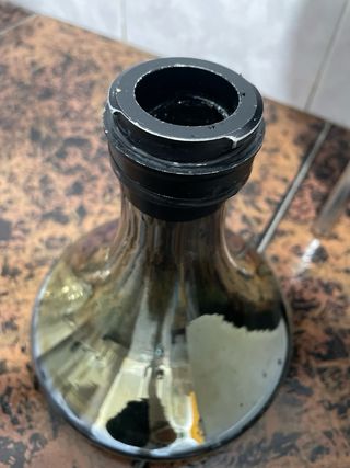 Jarrón Negra y Plateada