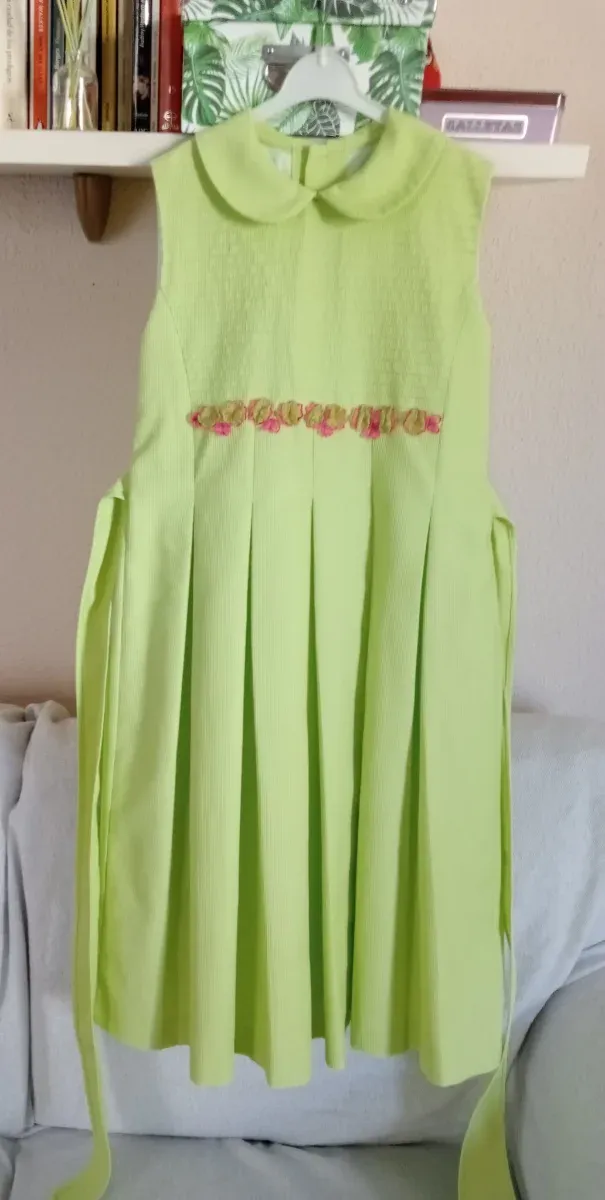 Vestido niña verde 8 años