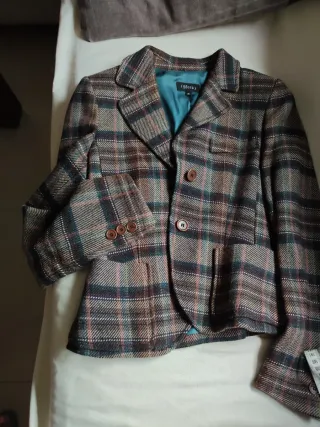 Chaqueta Sfera cuadros marrón multicolor