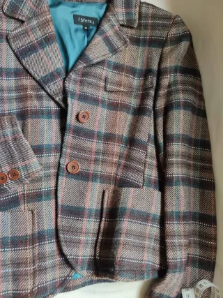 Chaqueta Sfera cuadros marrón multicolor