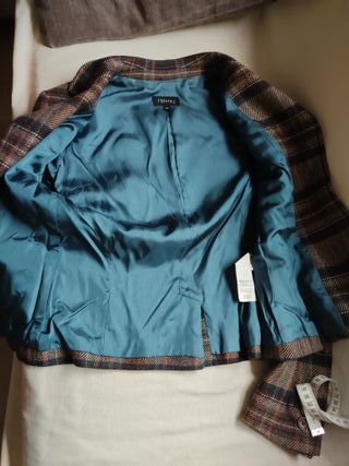 Chaqueta Sfera cuadros marrón multicolor