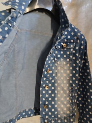 Giubbotto bambina jeans pois 12 anni