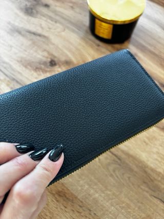 Portafoglio Stitch Donna Nero