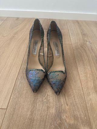 Zapatos de tacón Jimmy Choo azules y morados