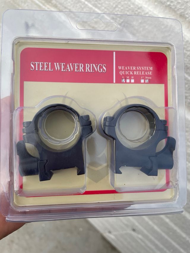 Anillas Visor 30mm Weaver Desmontables + Llave L