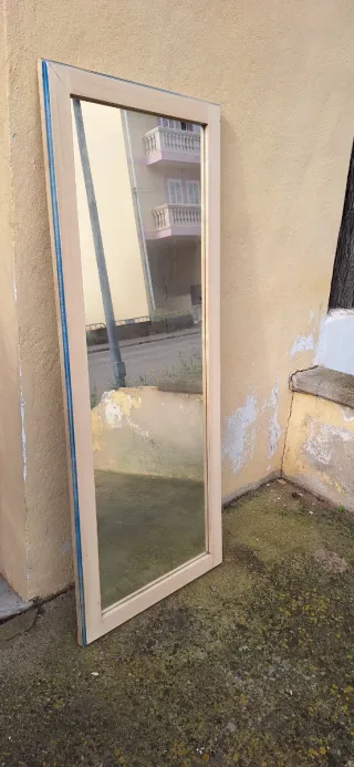 Espejo alto madera y cristal