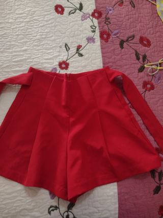 Falda pantalón roja talla 34