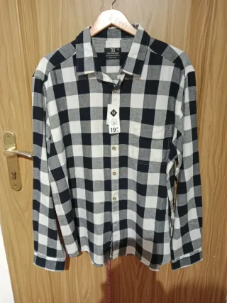 Camisa cuadros algodón TEX XL