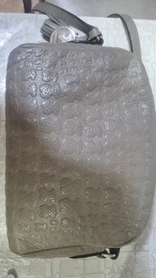Bolso Bandolera Tous Sherton Piel Beige/Gris
