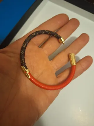 Bracciale Louis Vuitton Pelle Rosso Marrone