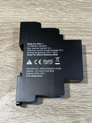 Smart Relé Con 2 Canales Inalámbrico Shelly Pro 2PM