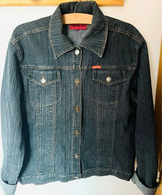 Chaqueta Vaquera Vintage SHENG DA Y2K Azul