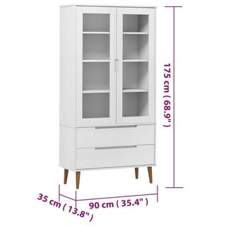 vidaXL Mobili armadiati MOLDE in legno di pino massiccio 