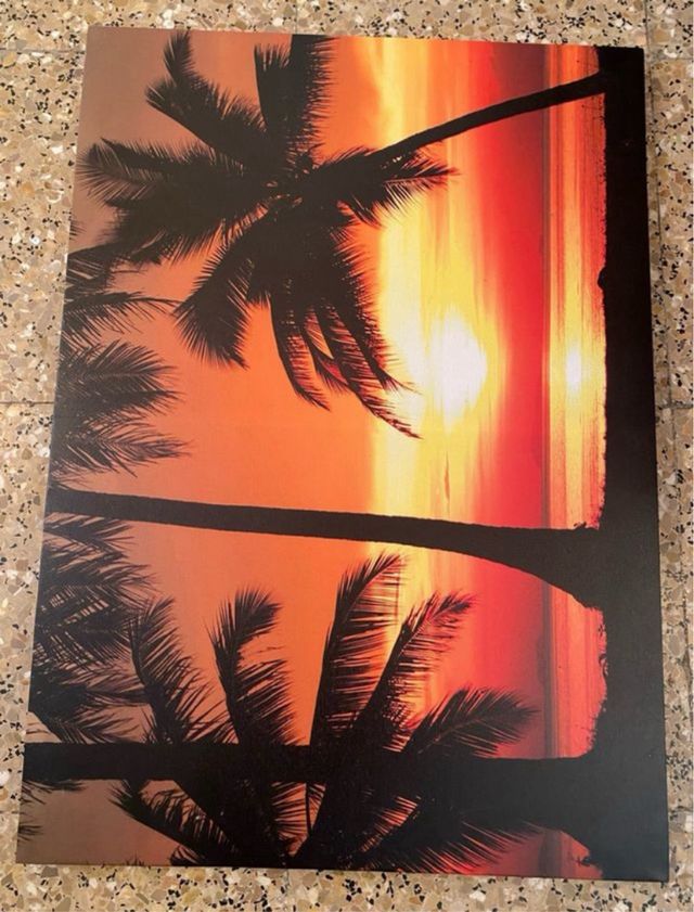 Kit 6 Cuadros Atardecer Palmeras