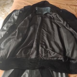 Completo vintage in vera pelle e camoscio