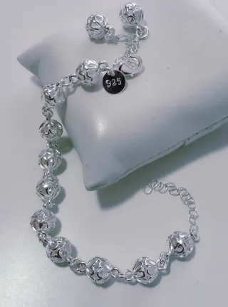 Pulsera de Plata 925 de 18/20 cm / Bolas - Jaula
