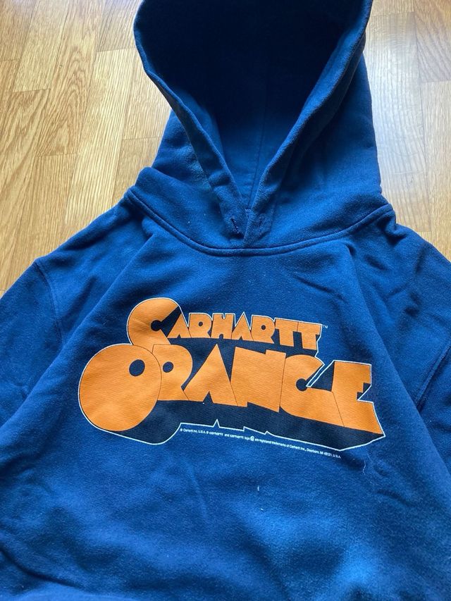Sudadera Carhartt Vintage Azul Naranja