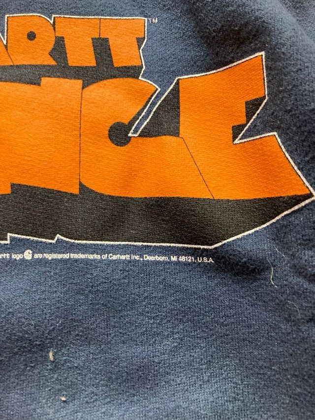 Sudadera Carhartt Vintage Azul Naranja