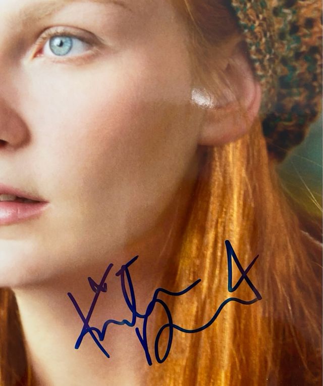 Fotografía de Kirsten Dunst con autógrafo original