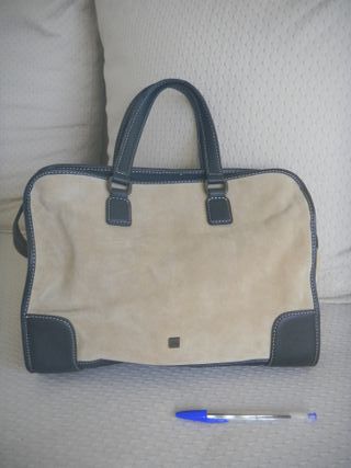 Bolso Purificación García ante y piel negra