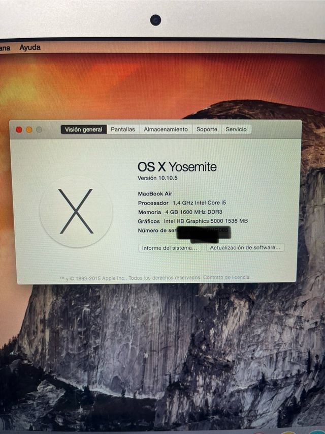 MacBook Air 13 2015 Plata