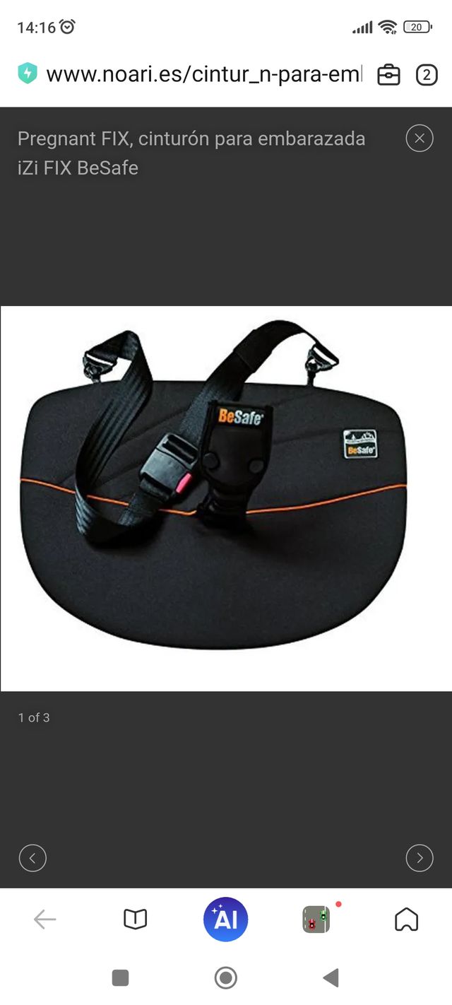 Cinturón Embarazo Coche iZi FIX BeSafe