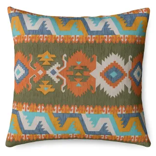 Cuscino stampa kilim tessuto