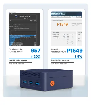 MINI PC POTENTE: INTEL 7 N150 3,6GHz (220/12Volt.)