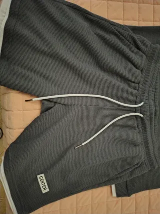 Set T-shirt e pantaloncini uomo grigio