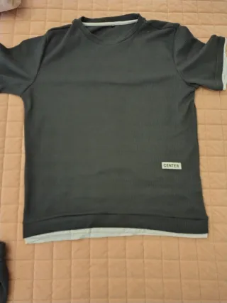 Set T-shirt e pantaloncini uomo grigio