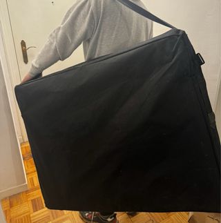 Camilla con su bolsa.